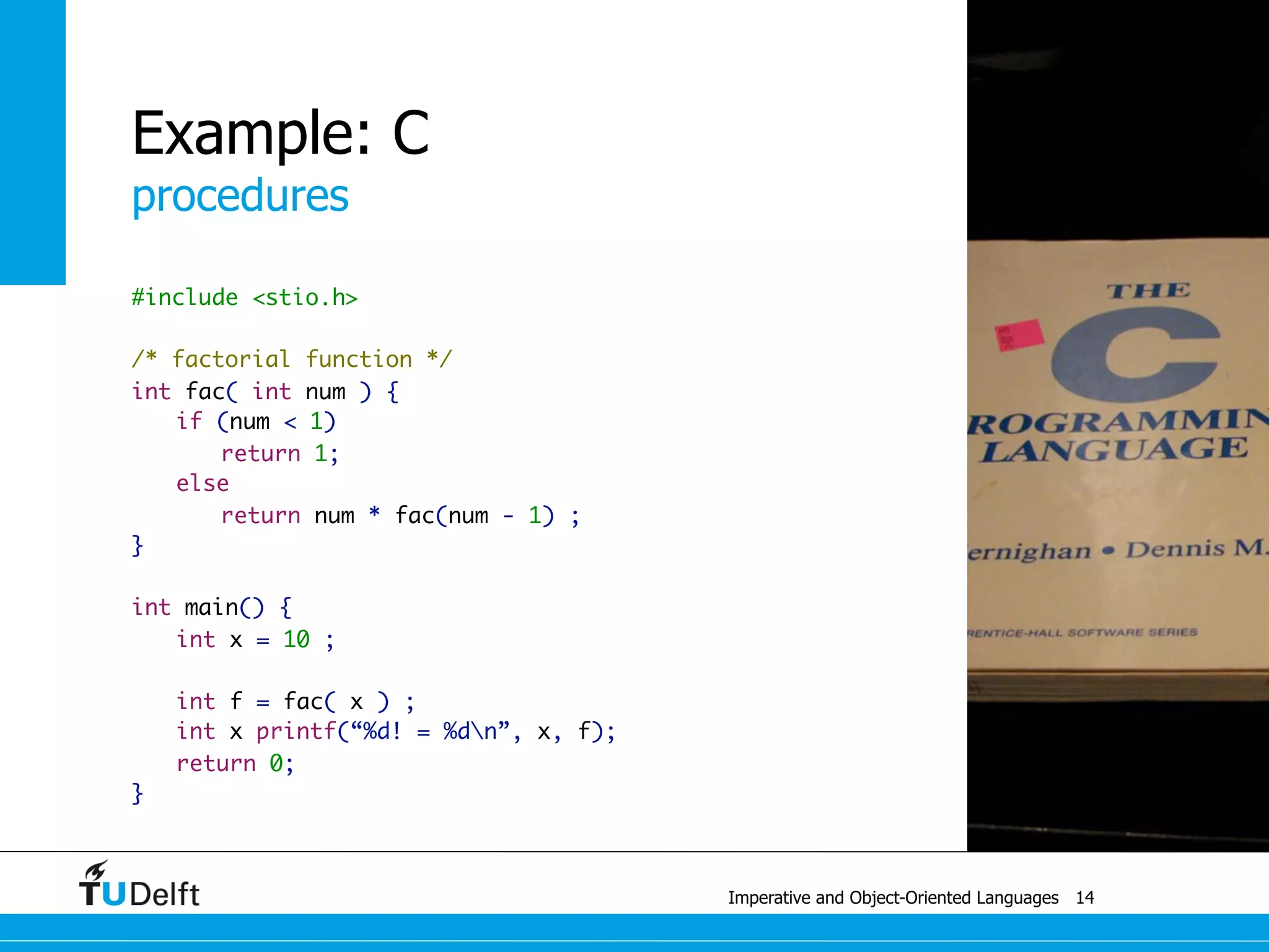Imperative and Object-Oriented Languages 47
 