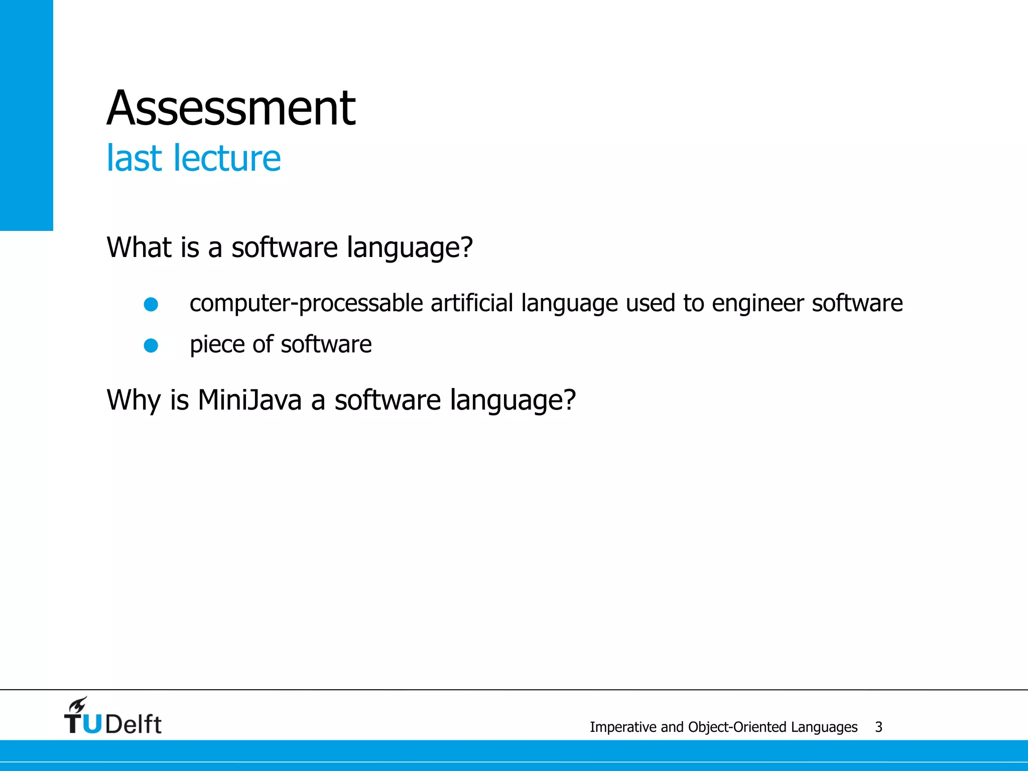 registers
Imperative and Object-Oriented Languages
x86 family
general purpose registers
• accumulator AX - arithmetic operations
• counter CX - shift/rotate instructions, loops
• data DX - arithmetic operations, I/O
• base BX - pointer to data
• stack pointer SP, base pointer BP - top and base of stack
• source SI, destination DI - stream operations
special purpose registers
• segments SS, CS, DS, ES, FS, GS
• flags EFLAGS
8
 