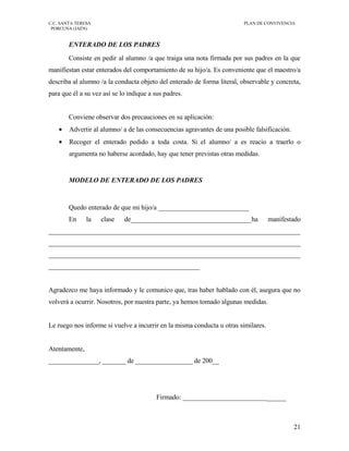 Plan de ConvivenciaC.C. Santa Teresa.