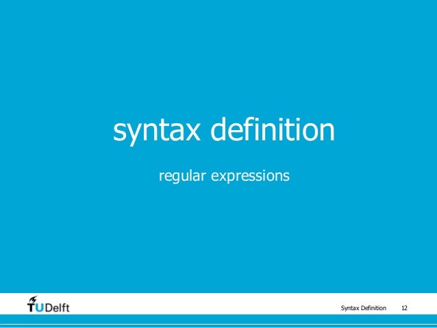 Syntax Definition