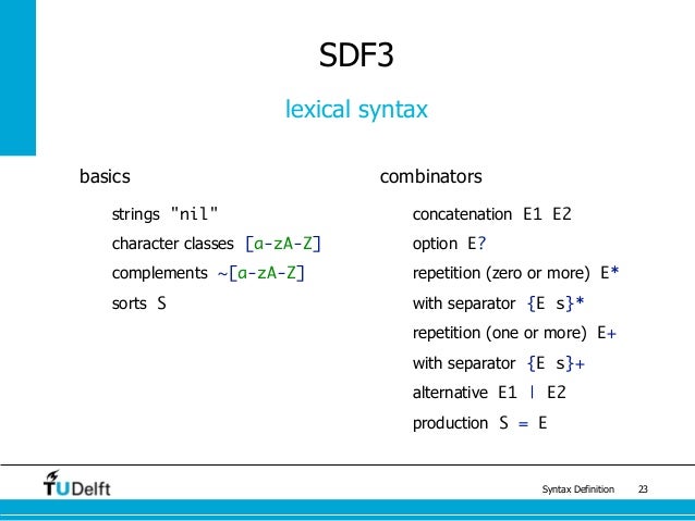 Syntax Definition