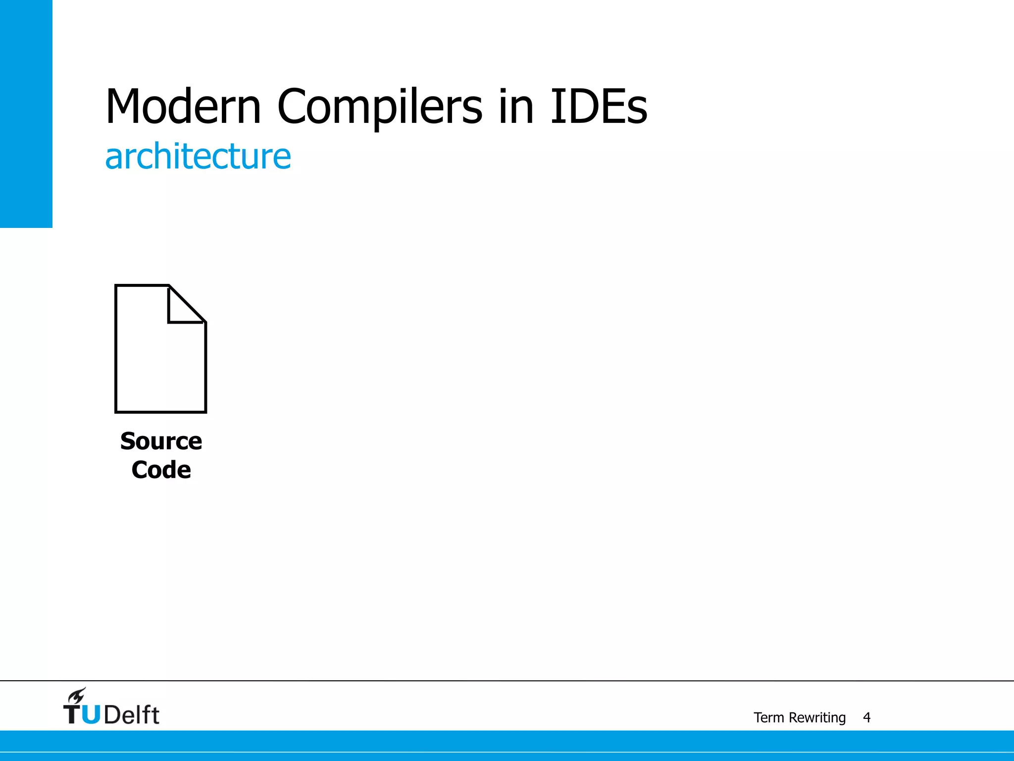architecture
Term Rewriting
Modern Compilers in IDEs
4
Source
Code
 