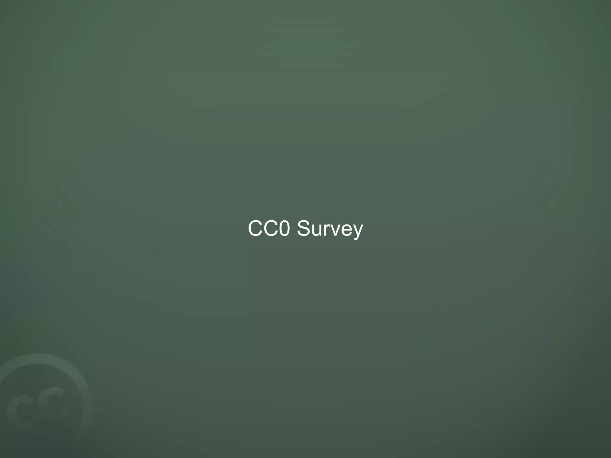 CC0 Survey 