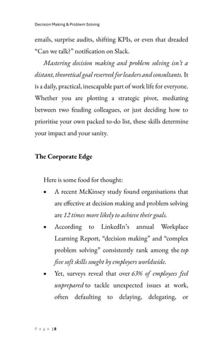 Decision Making & Problem Solving | Critical Thinking | PDF