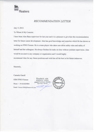 Alen Basa-Recommendation letter-OIM Firenze