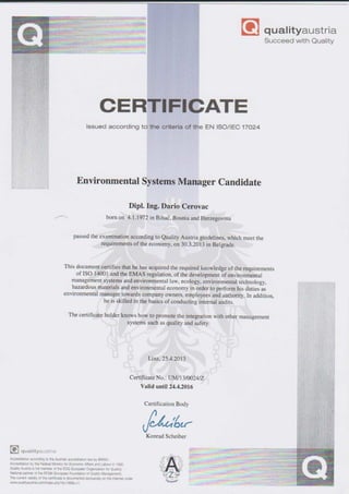 Environmental Systems Manager