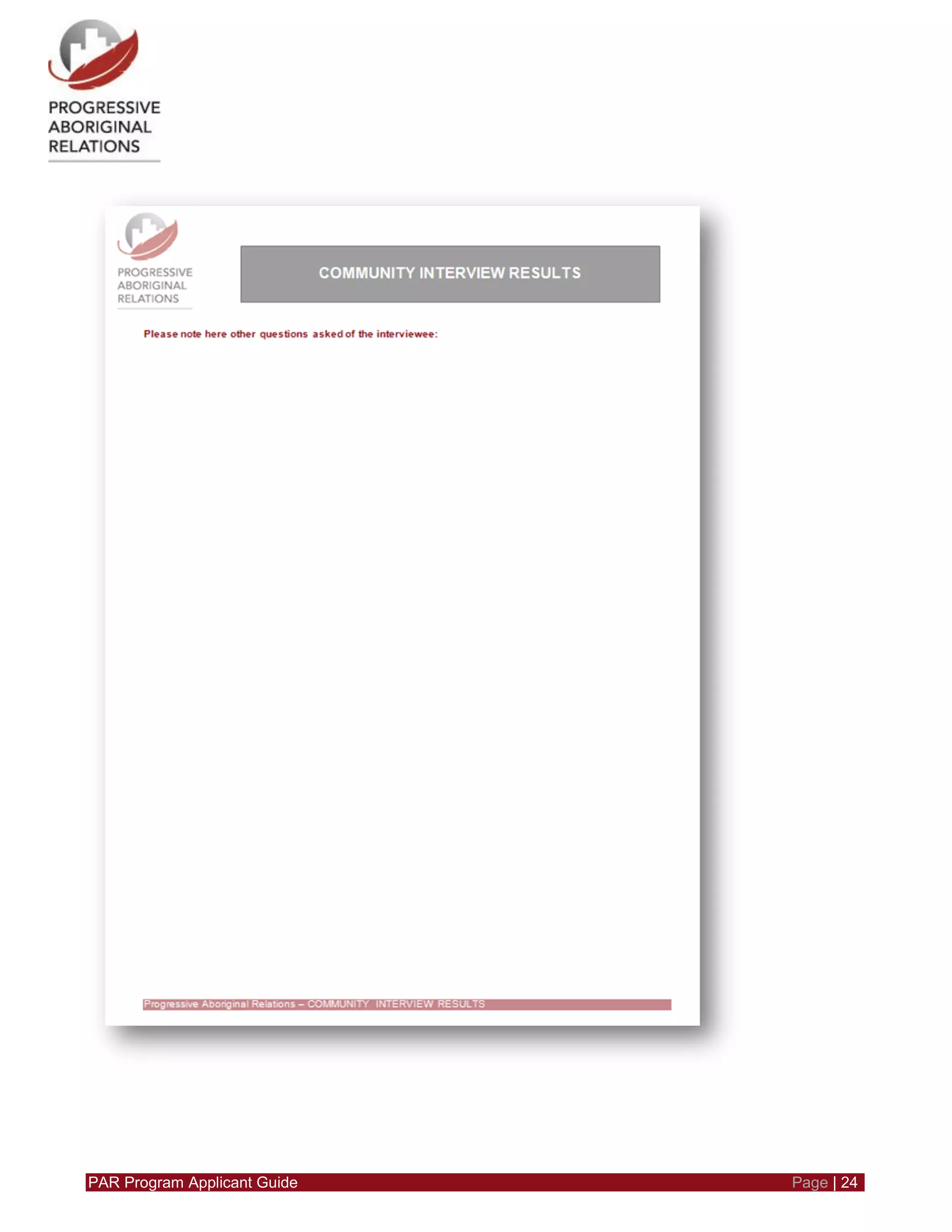 PAR Program Applicant Guide Page | 24
 