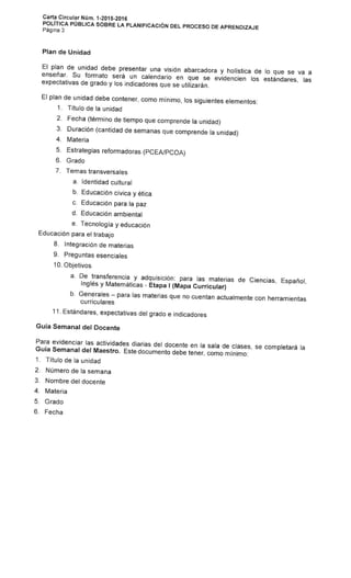 Cc # 1 2015-2016 Planificación del Aprendizaje