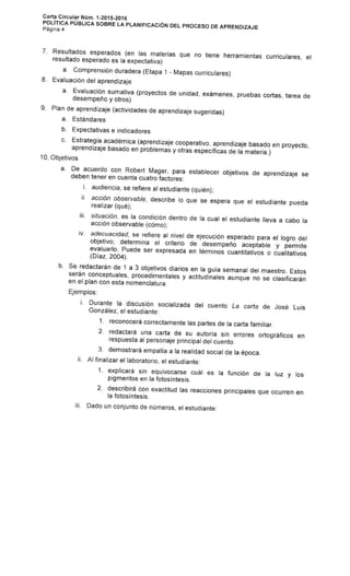 Cc # 1 2015-2016 Planificación del Aprendizaje