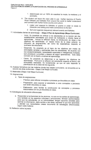 Cc # 1 2015-2016 Planificación del Aprendizaje