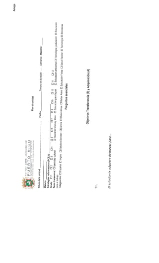 Cc # 1 2015-2016 Planificación del Aprendizaje