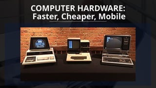 COMPUTER HARDWARE:
Faster, Cheaper, Mobile
 