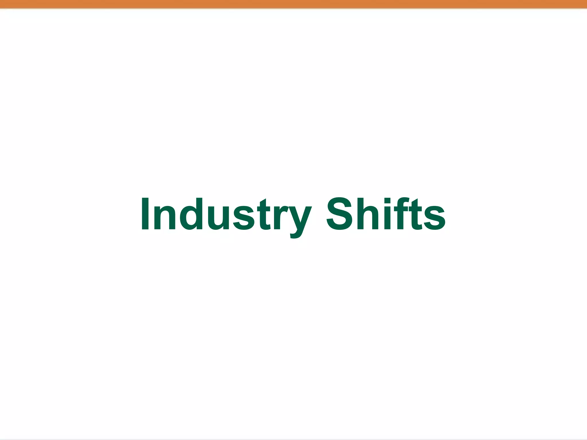 Industry Shifts
 