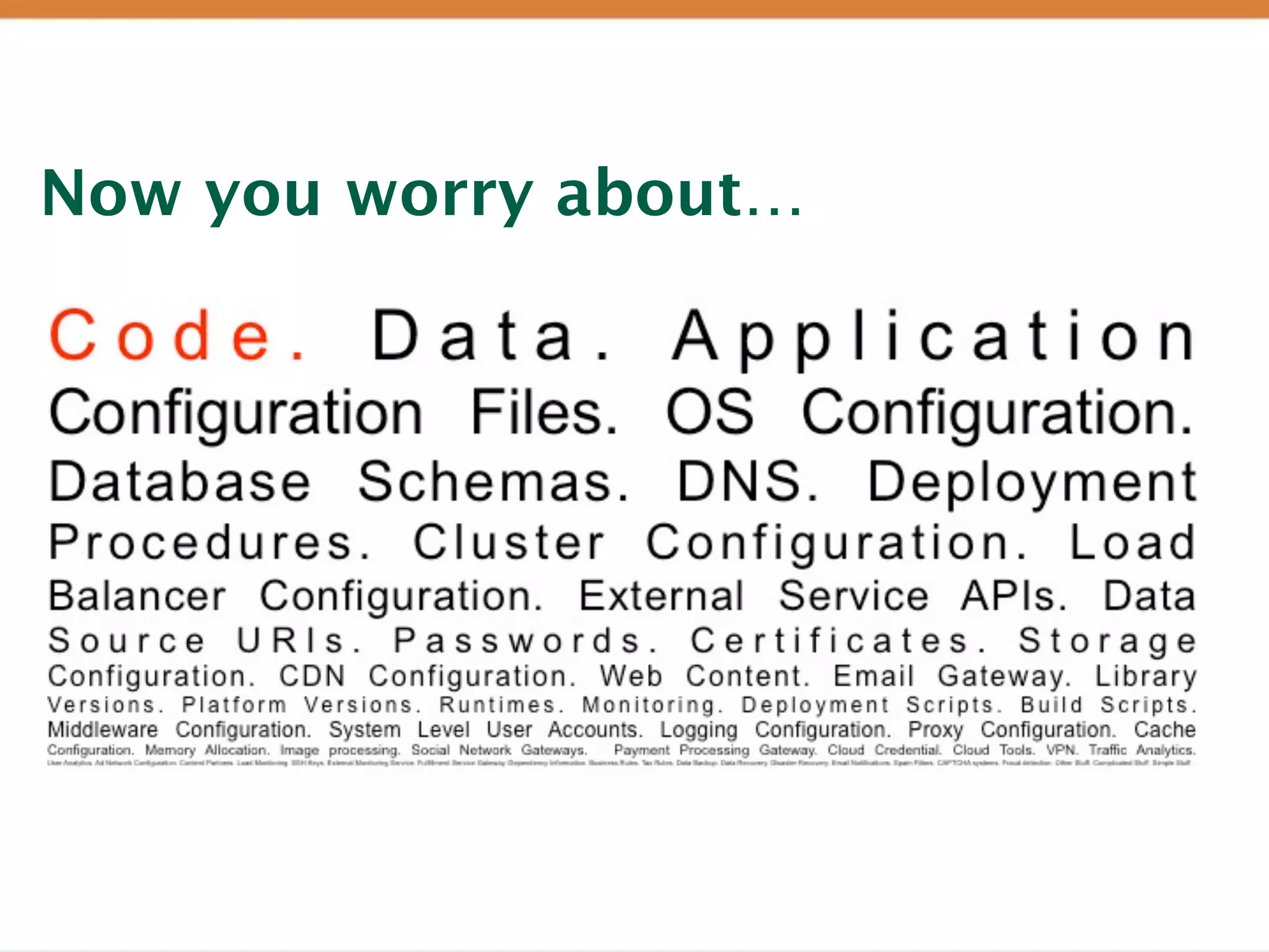 Now you worry about…
 