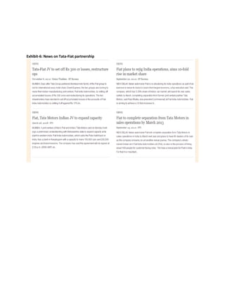 Exhibit-6: News on Tata-Fiat partnership
 