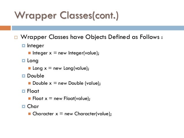 Built-in Classes in JAVA