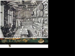 A visão barroca de mundo não fazia separação radical entre o mundo da natureza e o mundo dos homens.  Os famosos gabinetes de curiosidades reuniam num mix de maravilhas as coisas da natureza e as invenções humanas. O natural e o artificial não se opunham e a natureza era vista como algo de uma beleza exuberante.  