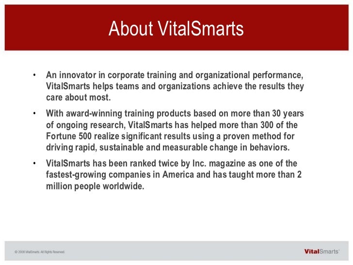 vitalsmarts crucial conversations training vitalsmarts crucial conversations training