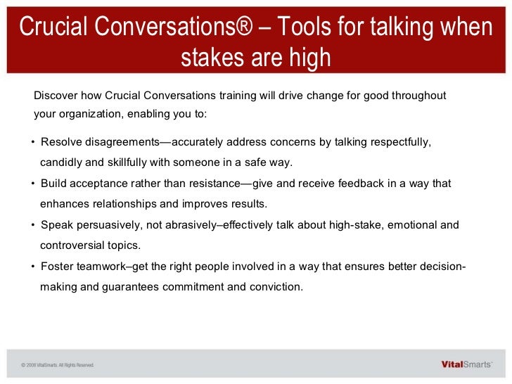 vitalsmarts crucial conversations training vitalsmarts crucial conversations training