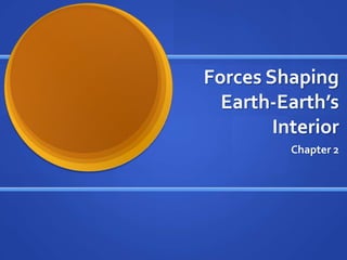 Forces Shaping Earth-Earth’s Interior Chapter 2 