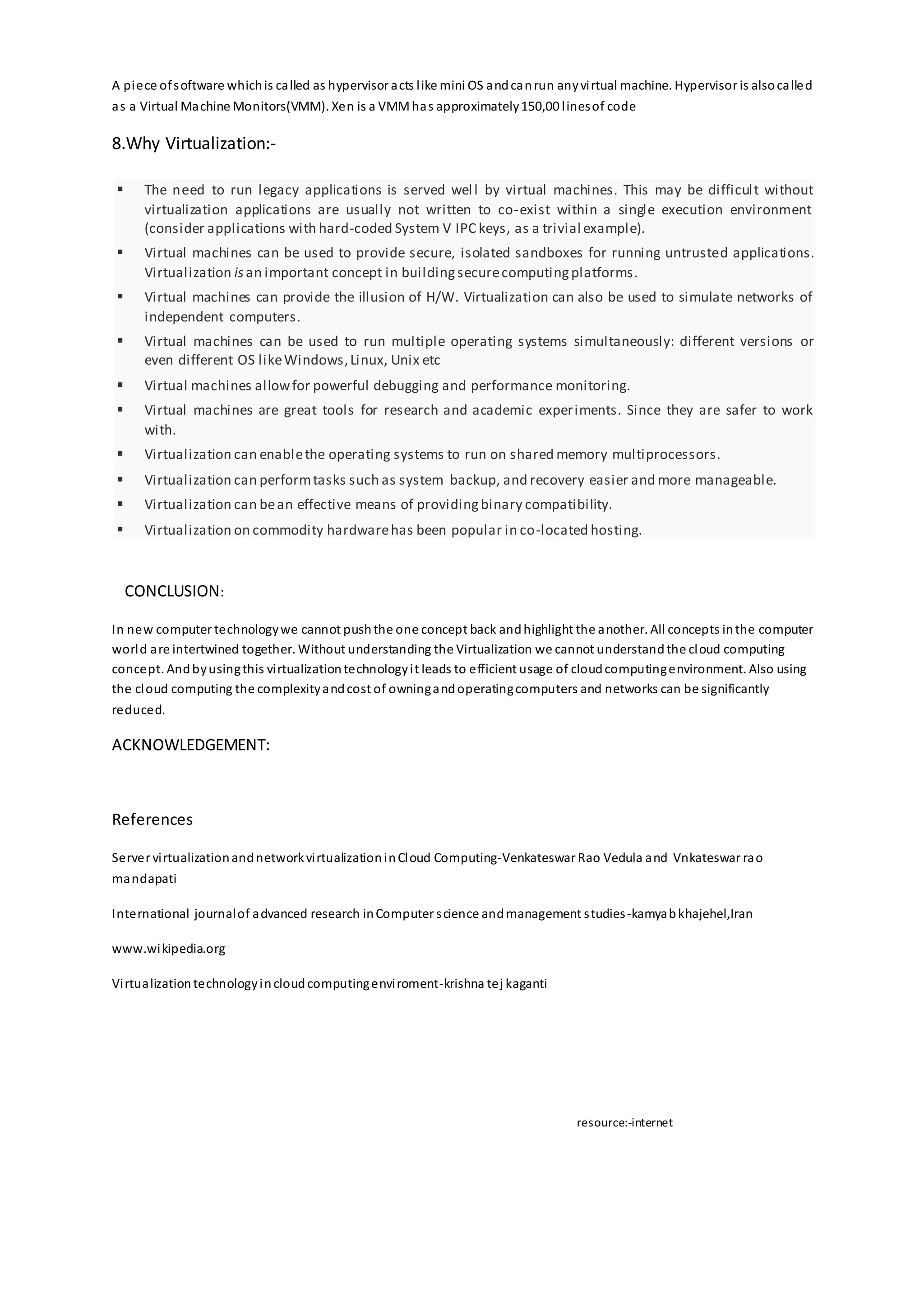 Virtualization in Cloud computing | DOCX