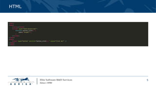 5
HTML
<html>
<head>
<title></title>
<script type="text/javascript">
function button_click() {
alert("Great!");
}
</script>
</head>
<body>
<input type="button" onclick="button_click();" value="Click me!" />
</body>
</html>
 