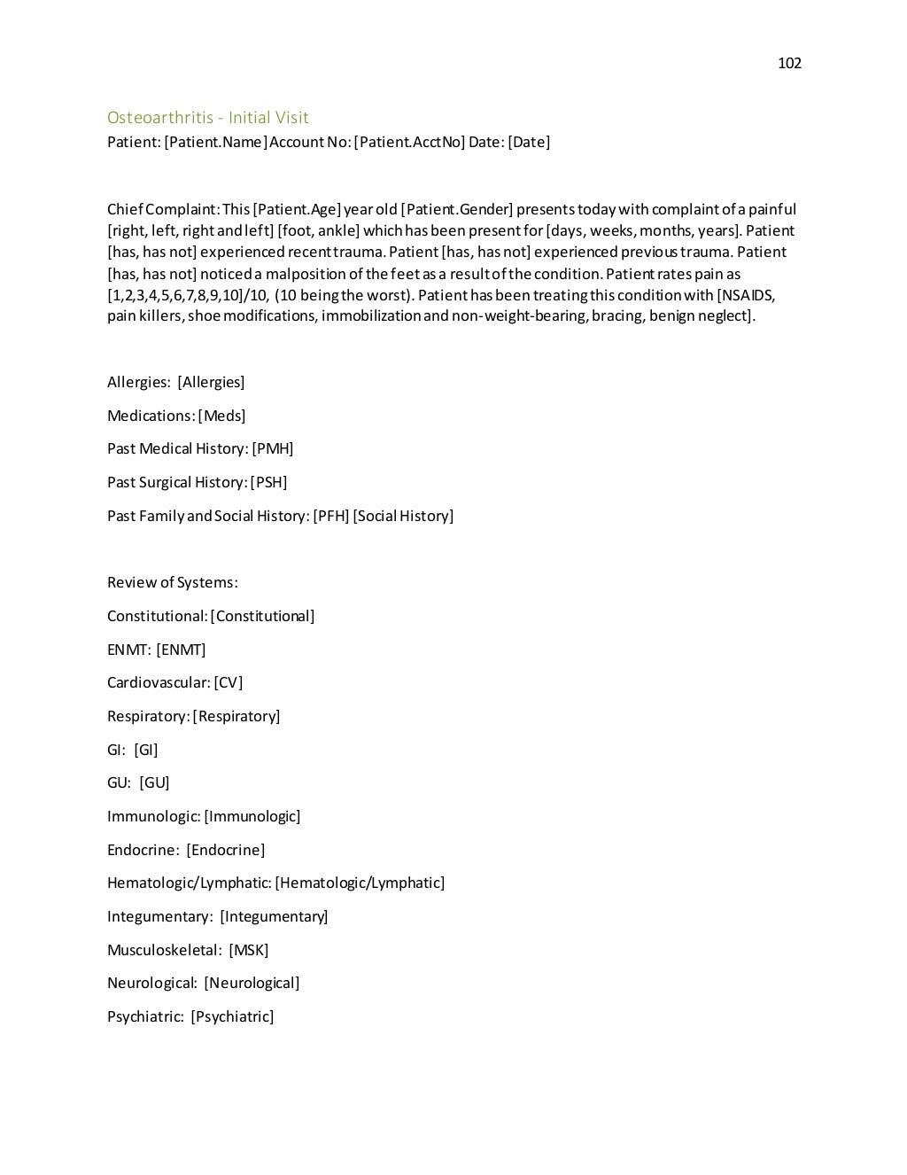 Podiatric Practice Templates Full_Final Edit