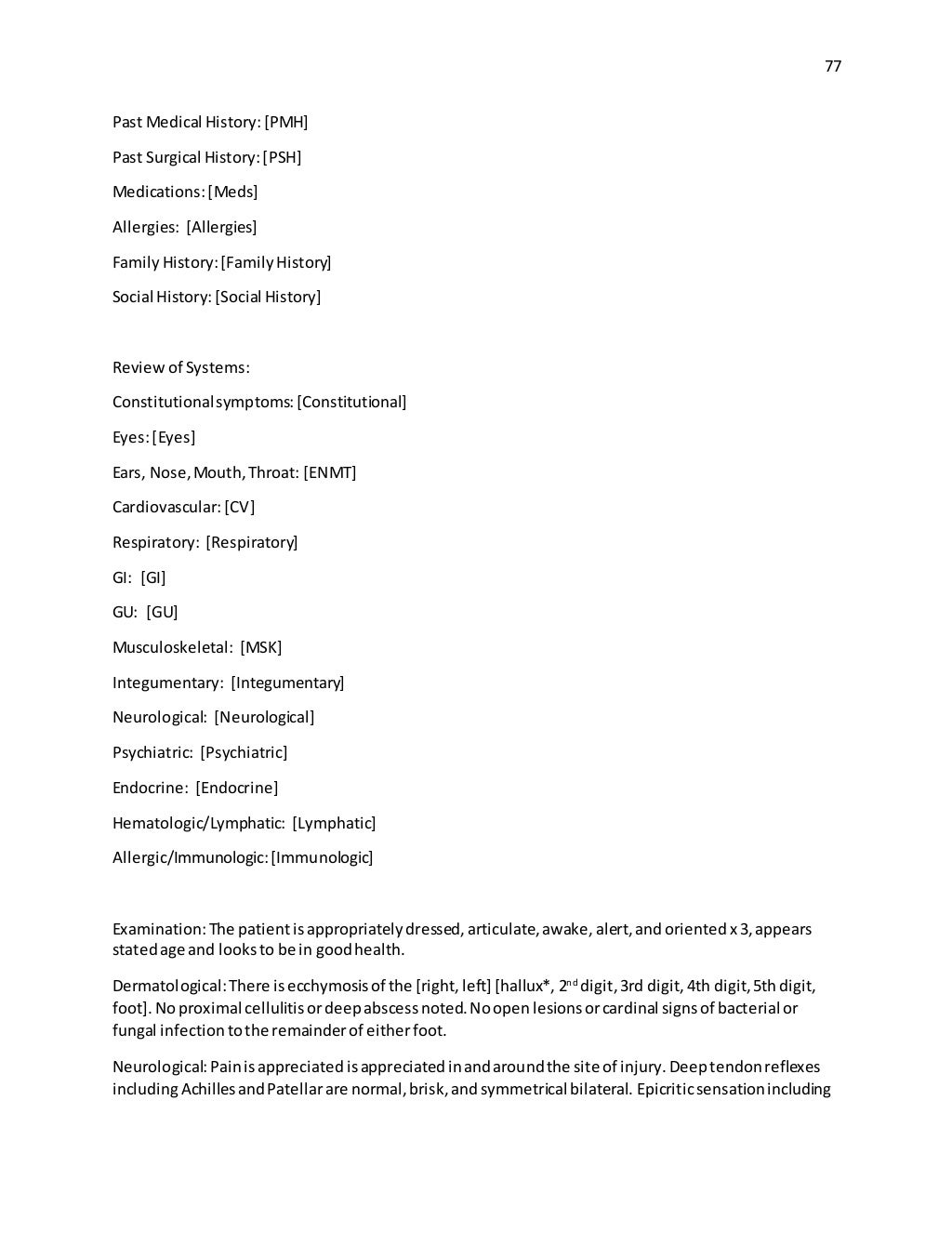 Podiatric Practice Templates Full_Final Edit