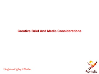 Creative Brief And Media Considerations
 