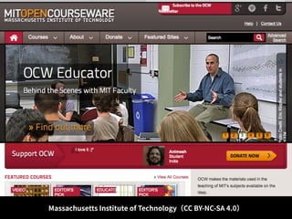 http://ocw.mit.edu/
Massachusetts Institute of Technology（CC BY-NC-SA 4.0）
 