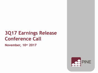 3Q17 Earnings Release
Conference Call
November, 10th 2017
 