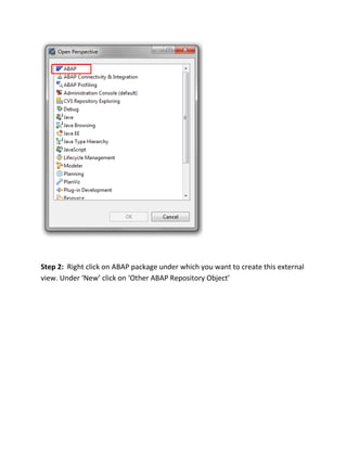 External View Creation Guide | PDF