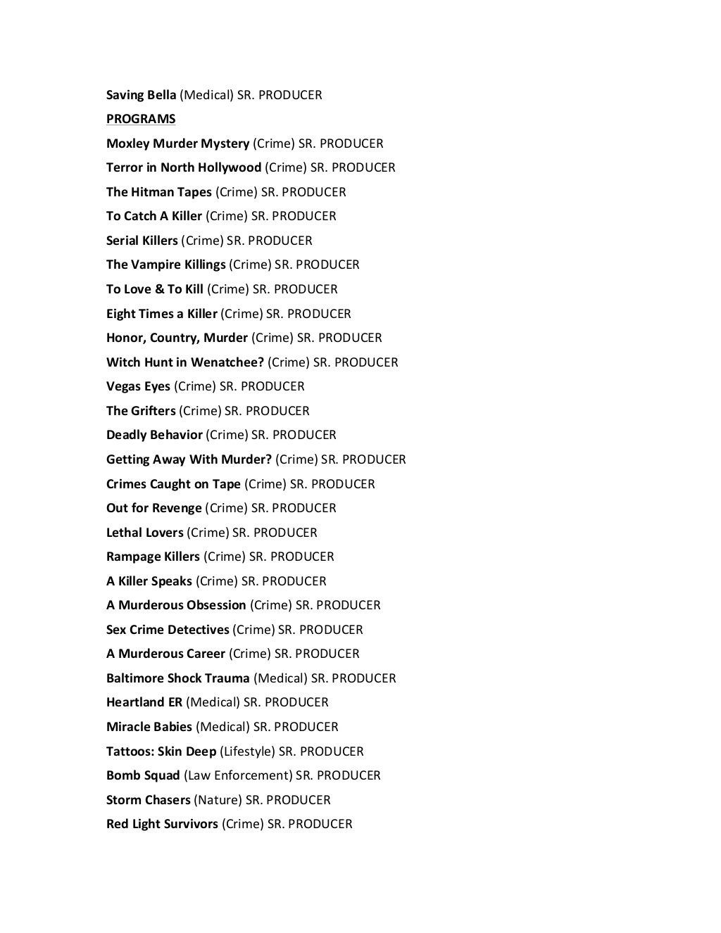 Elise Warner MSNBC Credits