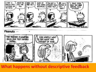 What happens without descriptive feedback
 