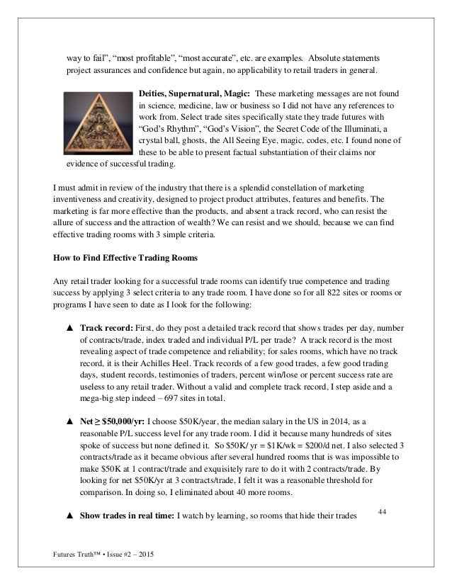Futures Truth Magazine Picking A Trading System