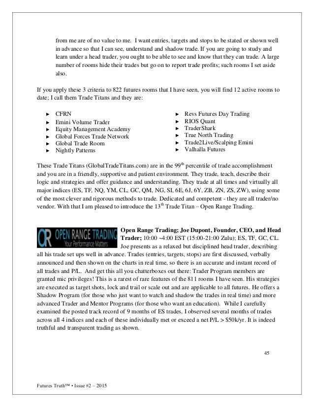 Futures Truth Magazine Picking A Trading System