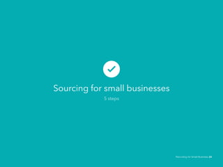 Sourcing for small businesses
5 steps
Recruiting for Small Business 20
 