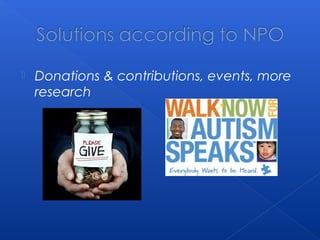  Donations & contributions, events, more
research
 