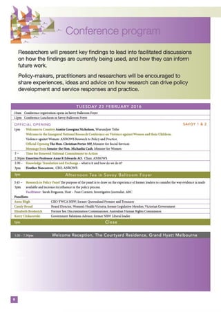 ANROWS Program | PDF