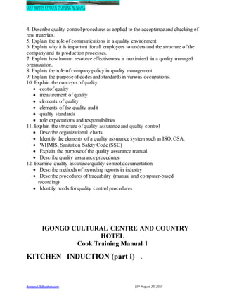 BOSIRE TRAINNING MANUAL | DOCX
