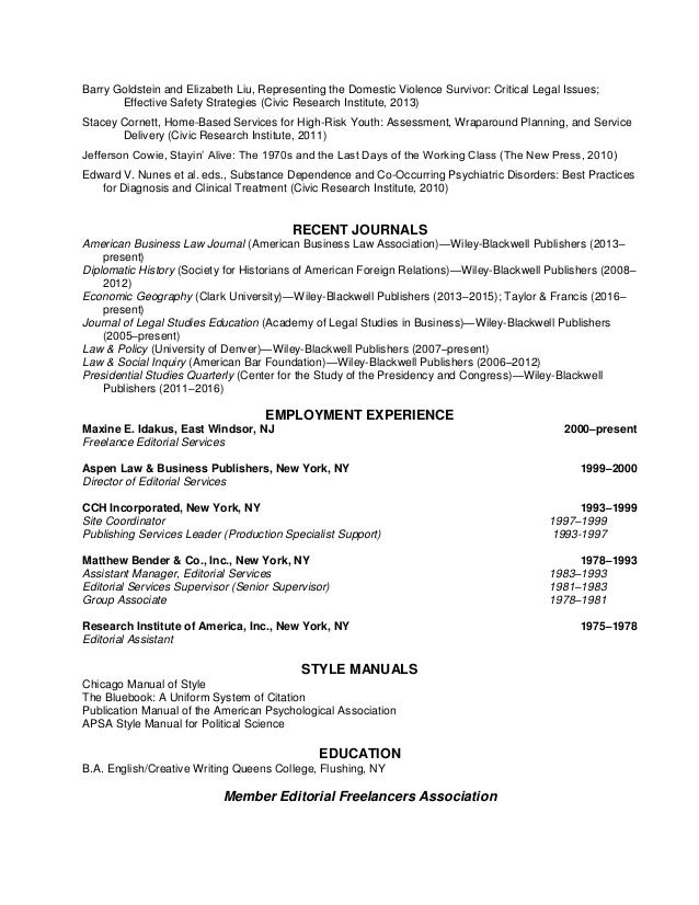 Freelance Resume for LinkedIn
