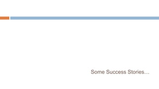 Some Success Stories…
 