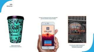 TRÊS
PROJETOS
Contrate os proﬁssionais de arte mais adequados
para sua campanha, em poucos cliques.
Café da manhã de hotel
no conforto do seu condomínio.
Encontros com o objetivo de aprofundar
o potencial criativo e inovador
de pessoas e organizações.
 