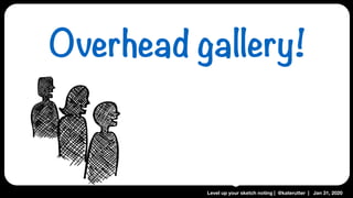 Level up your sketch noting | @katerutter | Jan 31, 2020
Overhead gallery!
 