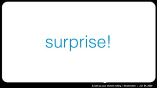 Level up your sketch noting | @katerutter | Jan 31, 2020
surprise!
 