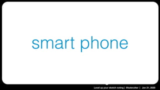 Level up your sketch noting | @katerutter | Jan 31, 2020
smart phone
 