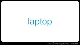 Level up your sketch noting | @katerutter | Jan 31, 2020
laptop
 