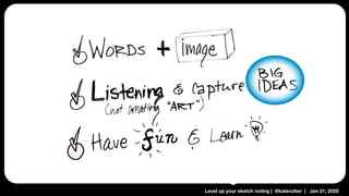 Level up your sketch noting | @katerutter | Jan 31, 2020
 