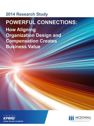 2014 Research Study
How Aligning
Organization Design and
Compensation Creates
Business Value
POWERFUL CONNECTIONS:
 