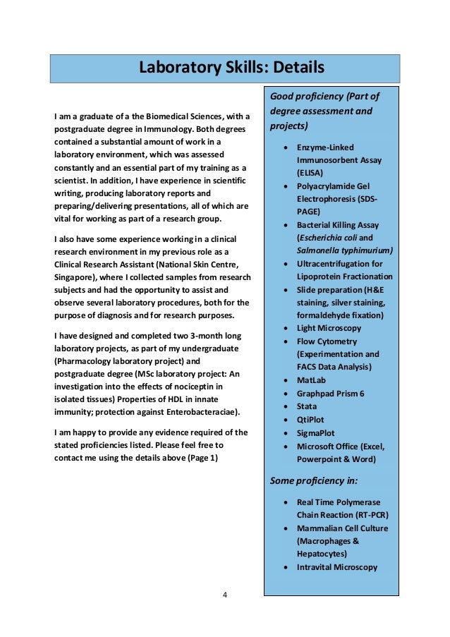 Eu Shen Seow C.V + lab skills